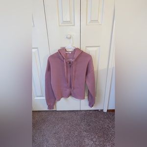 cropped pink zip up!